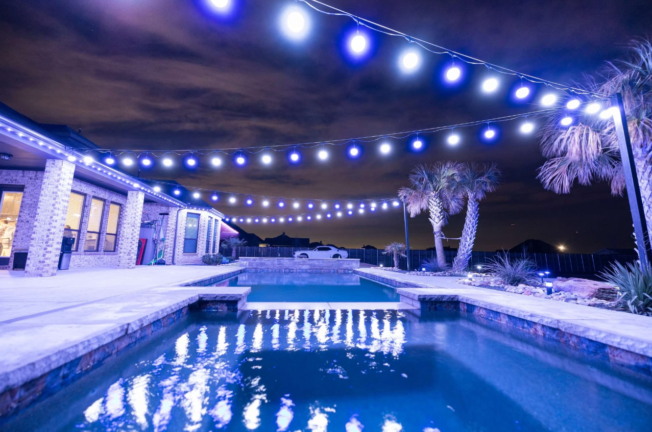 permanent pool string lights