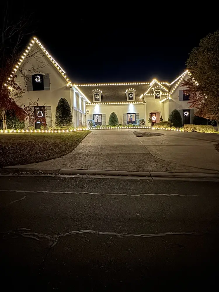 outdoor Christmas lighting