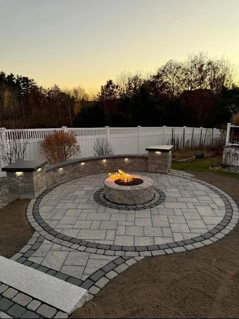 raised garden bed at shreveport home with new mulch and planted shrubs
