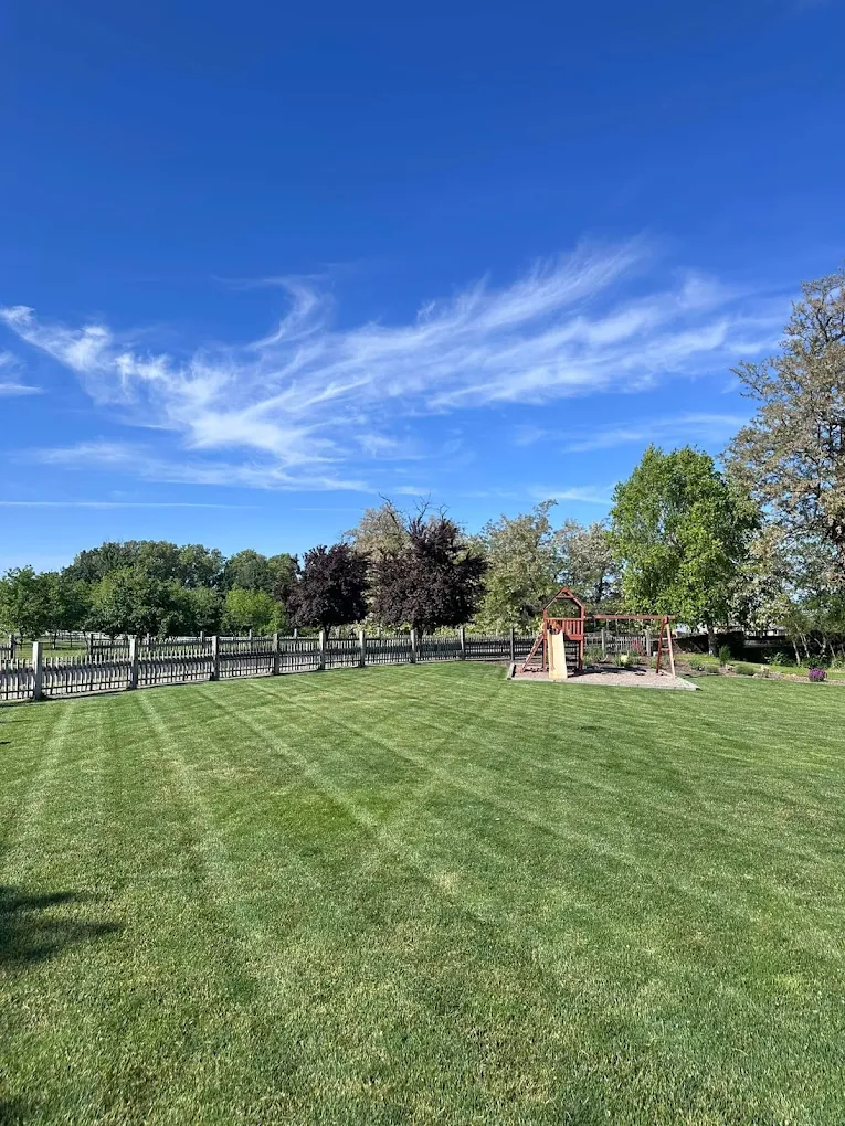 raised garden bed at shreveport home with new mulch and planted shrubs